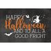The Holiday Aisle® Jakaleb Happy Halloween Metal in Black/Orange/White | 32 H x 48 W x 1.25 D in | Wayfair 2AED6E5AAF9D46DEA5639516EE722D48