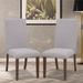 Winston Porter Kerril Linen Parsons Chair Dining Chair Wood/Upholstered/Fabric in Gray | 39.17 H x 17.72 W x 24.41 D in | Wayfair