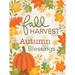 The Holiday Aisle® Janaysia Fall Harvest Autumn Blessings On Canvas by Annie LaPoint Print Canvas in Orange | 18 H x 12 W x 1.25 D in | Wayfair