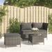 Winston Porter Jascha 3 Piece Sectional Seating Group w/ Cushions in Gray | 28.3 H x 43.3 W x 22.8 D in | Outdoor Furniture | Wayfair
