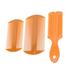 Hemoton 3pcs Double-sided Tooth Lice Combs Portable Hair Scalp Massaging Combs (Orange)