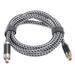 Uxcell Fiber Optic Audio Cable Braided Audio Optic Cable Nylon Metal Gold-Plated 4.9 for TV DVD Silver Black