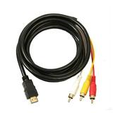 HDMI-compatible to 3RCA Cable Video Audio Component Adapter HDMI-compatible to RCA TV Cable HDMI-compatible to AV