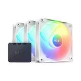 NZXT F120 RGB Core Fan - RF-C12TF-W1 - 120mm Hub-Mounted RGB Fan - Sublime RGB Lighting - PWM Control - Triple 120mm Case Fan - White