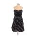 BCBGMAXAZRIA Cocktail Dress - A-Line: Black Plaid Dresses - Women's Size 0