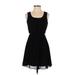 BCX Casual Dress - A-Line: Black Solid Dresses - Women's Size 2X-Small