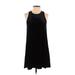 Ellison Casual Dress - A-Line: Black Solid Dresses - Women's Size Small