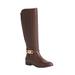 Wide Width Women's The Viona Wide Calf Boot by Comfortview in Brown (Size 9 W)