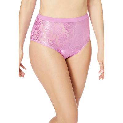 Plus Size Women's Lace Incontinence Brief 2-Pack b...