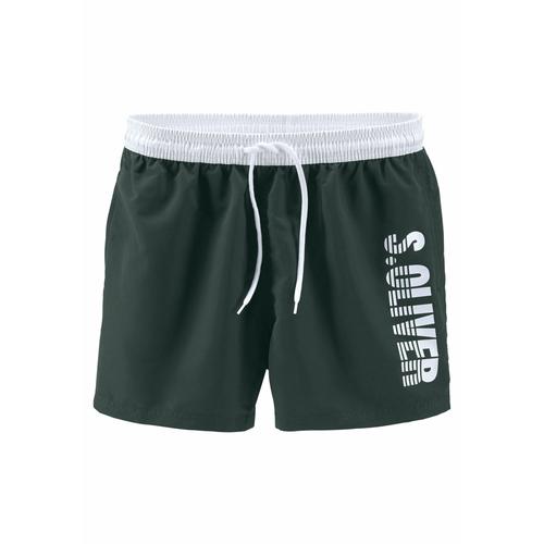 Badeshorts S.OLIVER Gr. M (50), N-Gr, grün Herren Badehosen Badeshorts