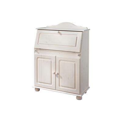 Sekretär HOME AFFAIRE "Mette, Schreibtisch im Landhausstil", weiß, B:82cm H:107cm T:39cm, Sekretäre, aus Massivholz, Breite 82 cm Image