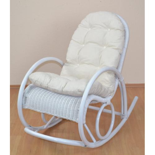 Schaukelstuhl HOME AFFAIRE Stühle Gr. B/H/T: 60 cm x 100 cm x 116 cm, ohne Kissen, weiß Schaukelstühle