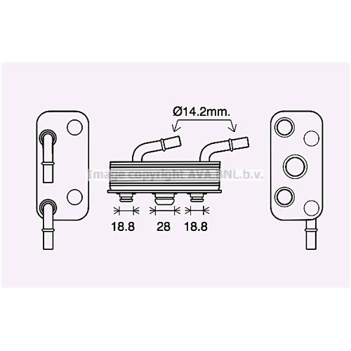 AVA QUALITY COOLING Ölkühler, Automatikgetriebe für ALPINA BMW 17221436258 17227505826 BW3559