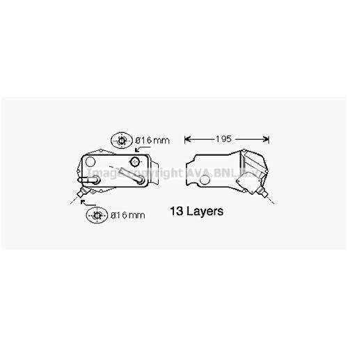 AVA QUALITY COOLING Ölkühler, Automatikgetriebe für BMW 17217551647 7551647 BW3350