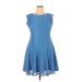 Danny And Nicole Cocktail Dress: Blue Dresses - Women's Size P