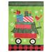 Dicksons Inc Christmas Wagon 2-Sided Polyester 18 x 13 in. Garden Flag in Black/Green/Red | 18 H x 13 W in | Wayfair M011859