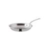 Paderno 12214-26 10 1/4" Aluminum/Stainless Steel Frying Pan w/ Stainless Steel Handle, Silver