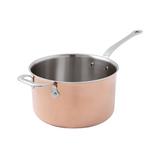 Paderno 15606-24 Copper Series 15600 6 5/8 qt Aluminum/Copper/Stainless Steel Saucepan w/ Stainless Steel Handle