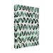 Wrought Studio™ Medaryville Turquoise ZigZag Pattern by X1 Brand - Wrapped Canvas Print Canvas, in Black/Green/White | 19 H x 12 W x 2 D in | Wayfair