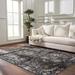 Owatonna 8'10" x 12' Updated Traditional Black/Charcoal/Beige/Mustard/Off White Area Rug - Hauteloom