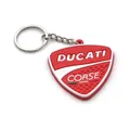 Für Ducati Motorrad Keychain Gummi Schlüsselring Logo Schlüssel Kette 3D Zeichen Schlüssel Ring Helm