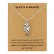 Seahorse Sea horse Necklace Sand Dollar Starfish Conch Shell Ocean Waves Sea Turtle Fish Shark