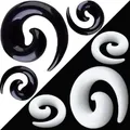 Alisouy Hot 1 PCS Body Jewelry Acrylic Spiral Taper Tunnel Ear Stretcher Plugs Expanders Pircing