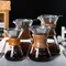 Household Glass Coffee Pot 400/600/800ml Superior Bamboo Decor Manual Coffee Brew Pot