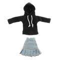 Girl Doll Pleated Skirt And Sweatshirt Tops Hoodie Ball Jointed Doll Clothes Dress Outfits Costumes /6 Doll Outfits
