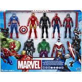 Marvel Avengers Action Figures - Iron Man Hulk Black Panther Captain America Spider Man Ant Man War Machine & Falcon (8)