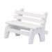 Miniature Garden Bench Furniture Dollhouse Garden Bench Mini Garden Bench Model 1:12 Scale Dollhouse Wooden Bench High Simulation Miniature Bench Furniture Model White