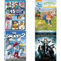 Children s 4 Pack DVD Bundle: PBS Kids: 15 Frozen Tales Peter Rabbit: Spring Into Adventure The Smurfs 2 Snow White & the Huntsman