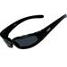 Chicopee Foam Padded Sunglasses (Frame Color: Gloss Black Lens Color: Yellow Flash Mirror)