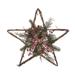 Rustic Pinecone and Berries Artificial Christmas Twig Star Wreath, 22-Inch, Unlit - Green