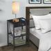 3 Tier Nightstand with Charging Station