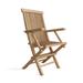 Classic Teak Outdoor Dining Chair - Foldable (Set of 2) - N/A