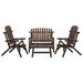 vidaXL Patio Furniture Set Outdoor Patio Lounge Set Chair Solid Wood Spruce