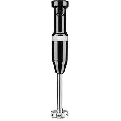 KitchenAid Corded Variable-Speed Immersion Blender in Onyx Black with Blending Jar