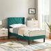 Kids Bed Frame, Height Adjustable Upholstered Bed, Twin Size Bed Set of 2