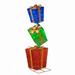 6 ft Tall Stacked Lighted Christmas Presents - Multicolor