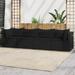 vidaXL Patio Lounge Set with Cushions Brown/Black/Gray Poly Rattan