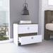 White 2-Drawer Storage Nightstand