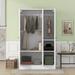 Modern Freestanding 3-Door Wardrobe Armoire Closet