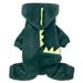 Dog Clothes Dogs Clothes Small Pet Costume Halloween Dinosaur Costume Dog Clothing Puppy Outfits Funny Apperal Cat Clothes Coral Fleece Green