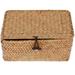 Seaweed storage box 1Pc Seaweed Storage Box Seagrass Storage Case Handmade Woven Basket with Lid