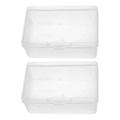 2pcs Plastic Playroom and Gaming Storage Organizer Box Containers with Lid for Shelves or Cubbies 17.3*10.8*7.3cm