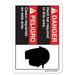ANSI Danger Sign - Danger Hard Hats Required In This Area (Bilingual Spanish) | Decal | Protect Your Business osha safety sign | Made in the USA