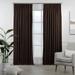 3S Brother s Pinch Pleated Linen Texture Thermal Insulated 100% Blackout Noise Reducing Single Panel Custom Made Curtains - Made in Turkey - Brown ( 52 W x 180 L )