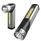Portable Flashlight LED Flashlight 90 Degree Twist Work Light IP65 Waterproof Outdoor Tactical Flashlight