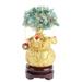 Crystal Tree Decor Money Tree Ornament Bonsai Style Wealth Luck Feng Shui Adornment Home Decoration with Base (S Size Green Crystal)